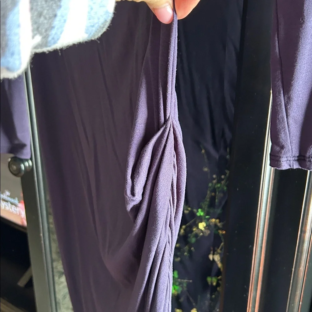 Bebe Deep Purple Draped Neck Dress, M, NWT - Picture 5 of 6